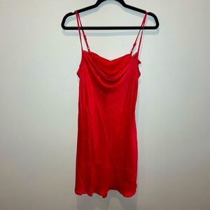 Silk Dress Urban Outfitters Red L